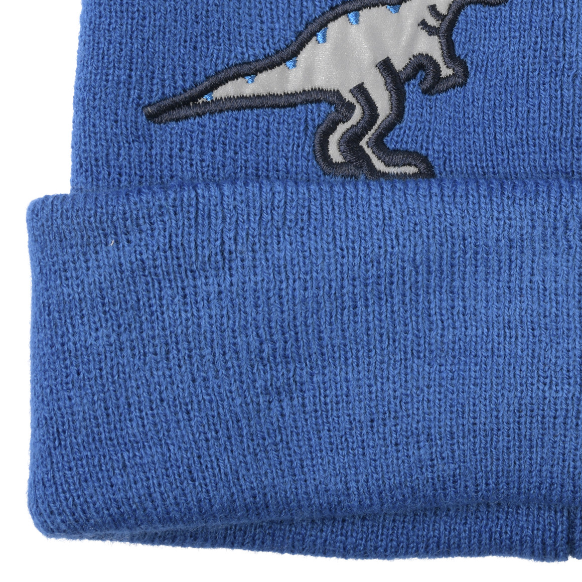Jungen Strickmütze mit Dino-Motiven