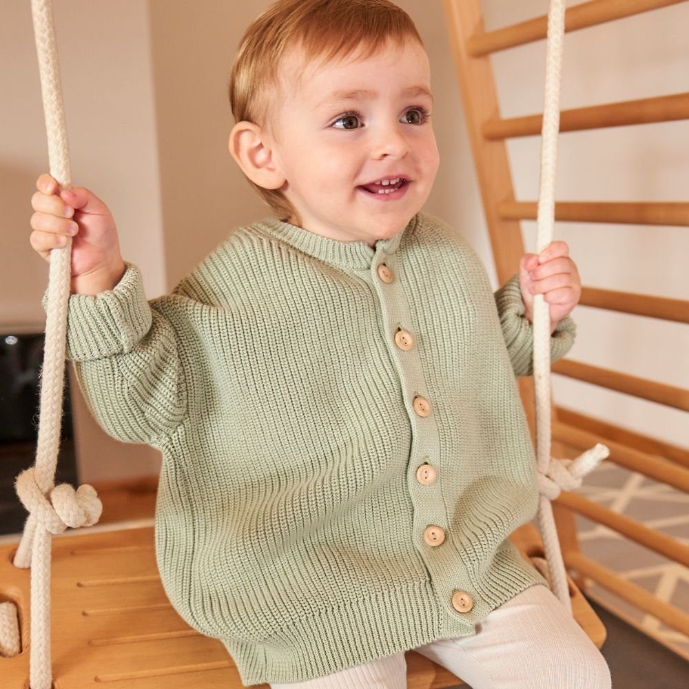 Hofbrucker seit 1948 Strickjacke Oversize Baby Strickjacke Mintgrün (1-tlg)