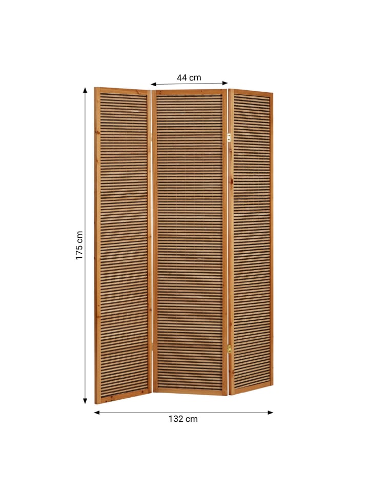 Homestyle4u 3-tlg. Paravent in Braun 132x175 günstig kaufen onesize