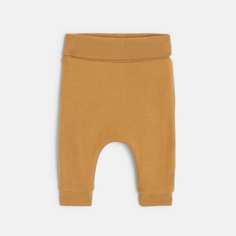 Pantalon réversible en jersey marron naissance