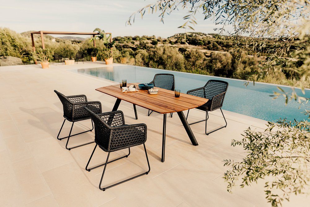 NIEHOFF GARDEN Gartentisch Niehoff Nolan Tischplatte aus massiven Teakholz geölt (1)