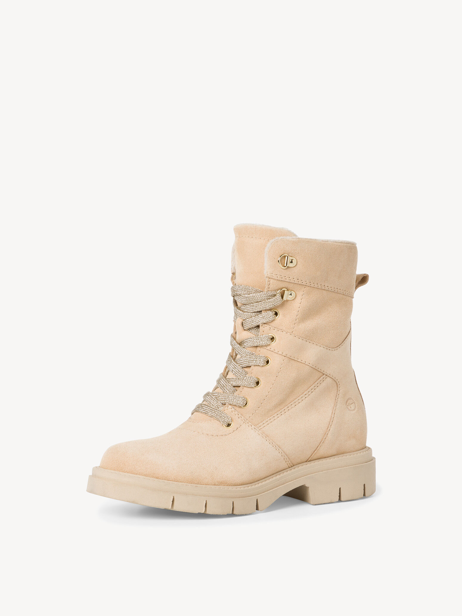 Bottine en cuir - beige doublure chaude
