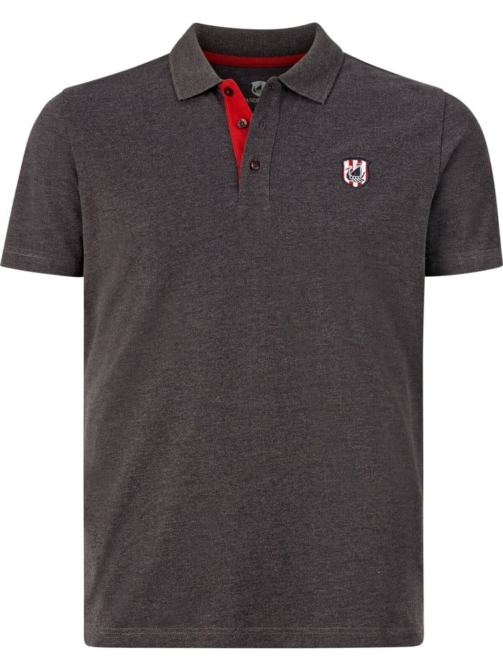 Jan Vanderstorm Poloshirt NISSE in dunkelgrau melange günstig kaufen