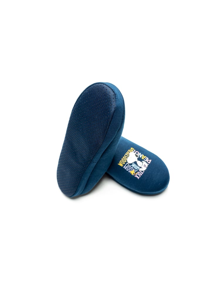 Snoopy The Peanuts Snoopy Hausschuhe Puschen Slipper Pantoffeln in blau günstig kaufen