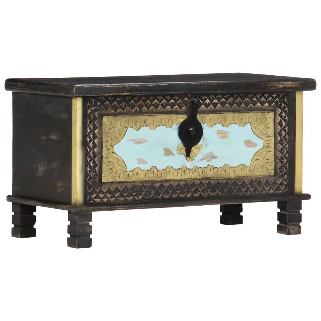 vidaXL Aufbewahrungsbox Aufbewahrungstruhe Schwarz 80x40x45 cm Mango Massivholz