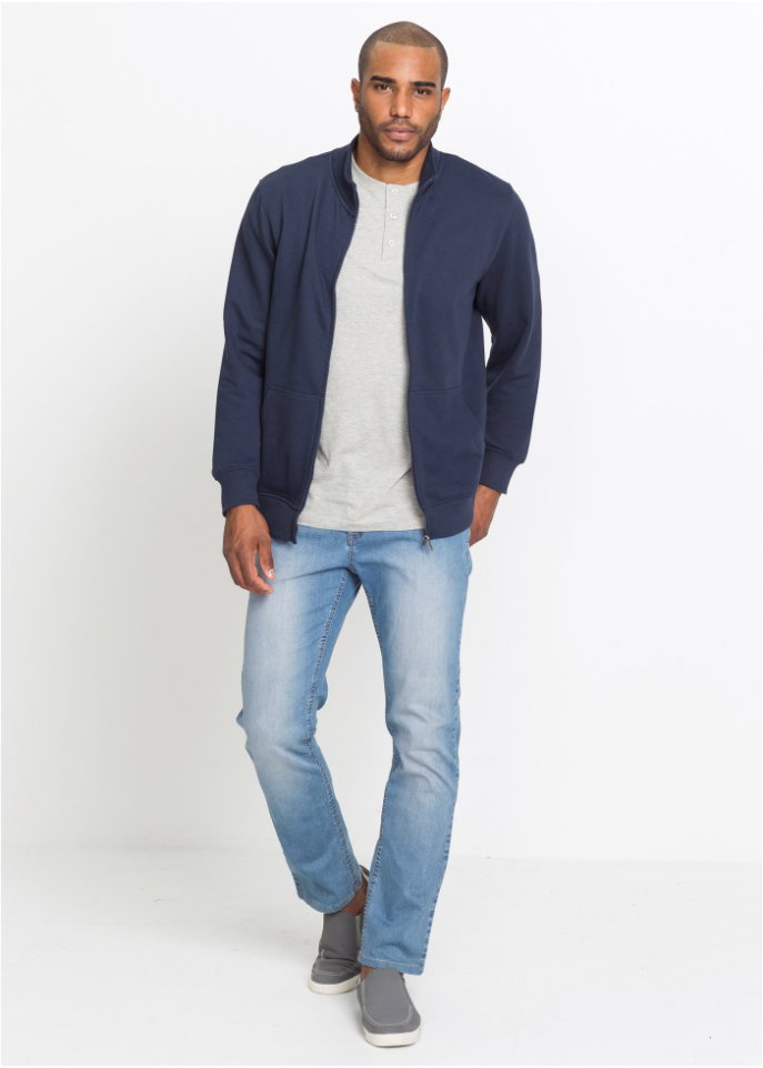 Sweatjacke mit Stehkragen
