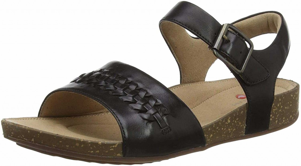 CLARKS Keilsandalen schwarz