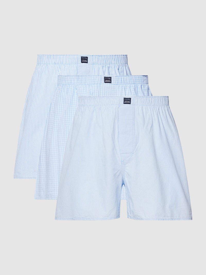 Boxershorts mit Allover-Muster im 3er-Pack in hellblau