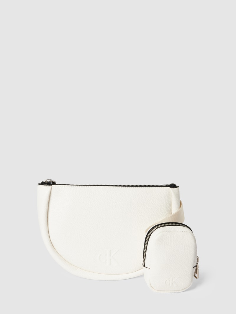 Bauchtasche mit Logo-Detail Modell 'CONNECTED' in weiss