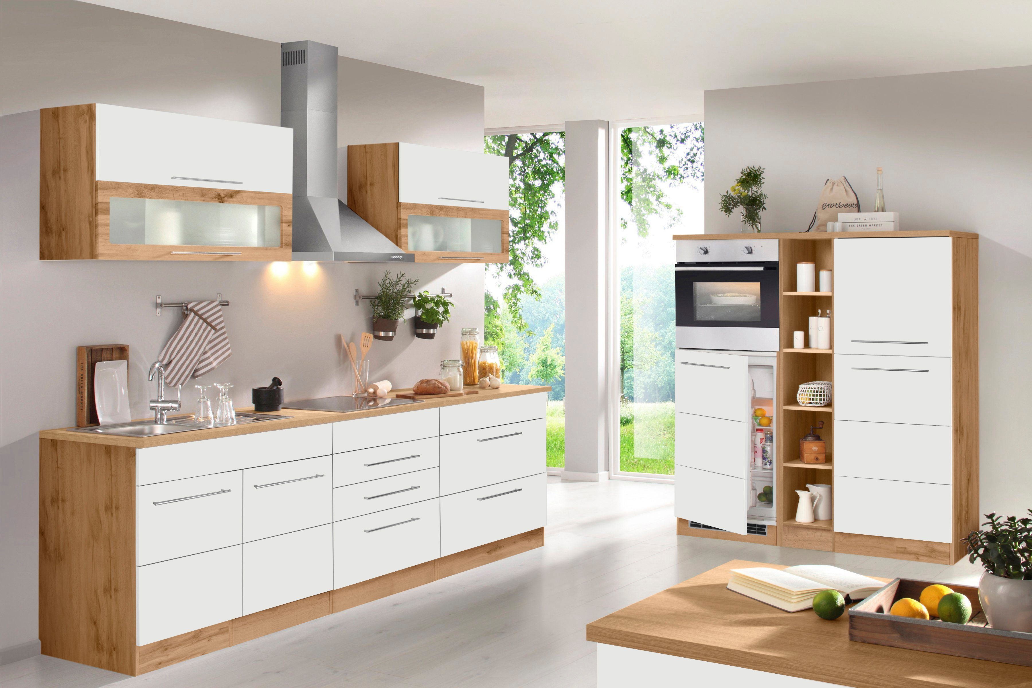 HELD MÖBEL Küchenzeile Wien, Breite 430 cm, wahlweise mit E-Geräten und Induktion