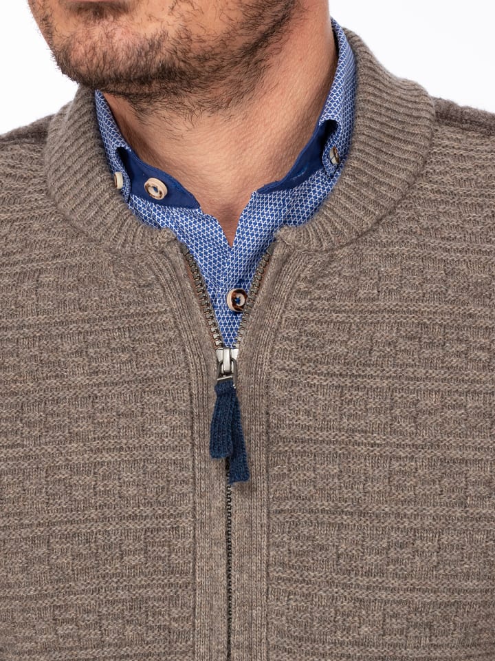 Spieth & Wensky Strickjacke TALHEIM in braun günstig kaufen 3XL