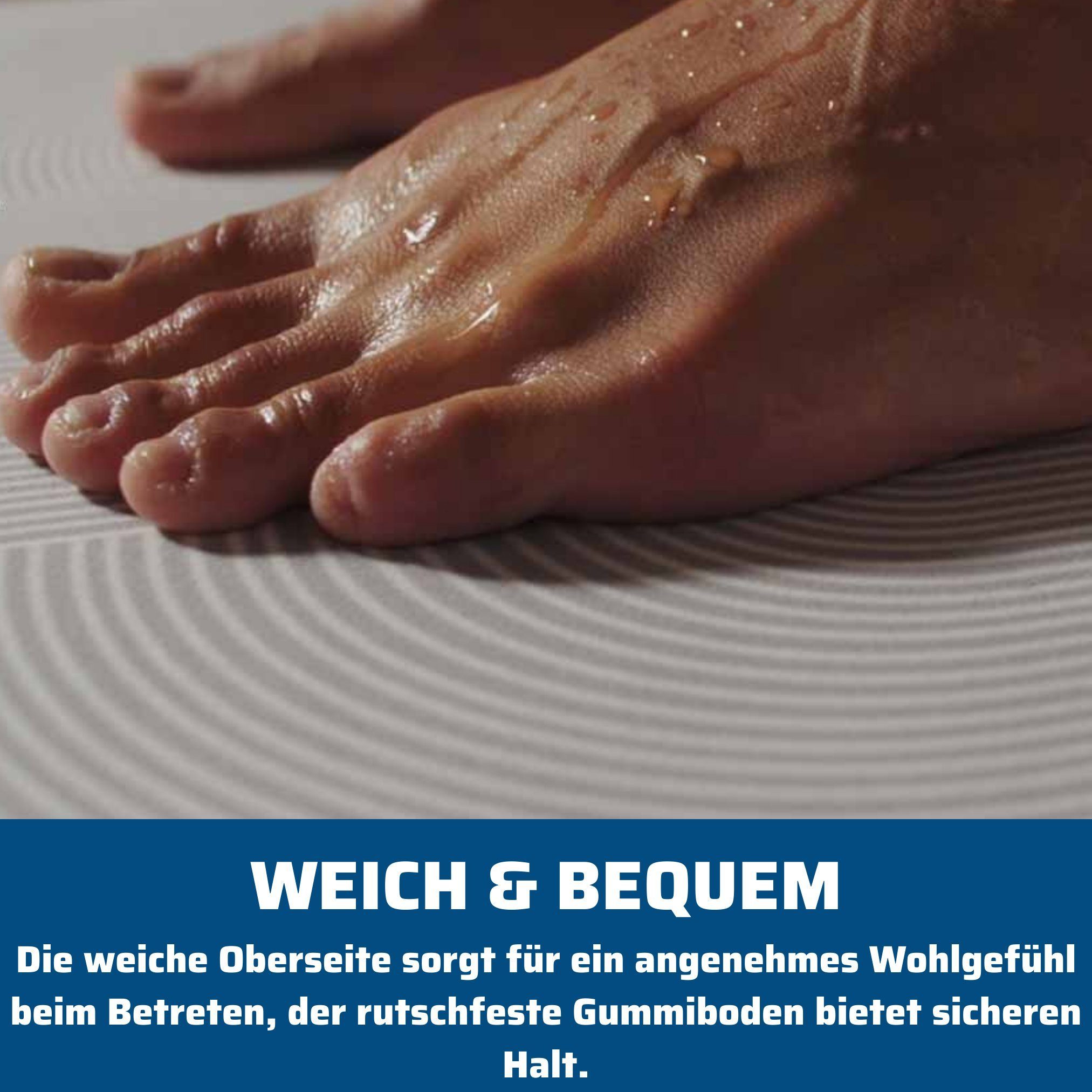 Badematte Hydrowonder Super Absorbent Mat Best Direct®, Höhe 5 mm, rutschhemmend, schnell trocknend, strapazierfähig, fußbodenheizungsgeeignet, rutschfest, saugfähig, Polyester, Gummi, rechteckig, Duschmatte & Badematte, super saugfähig, Rutschfest,