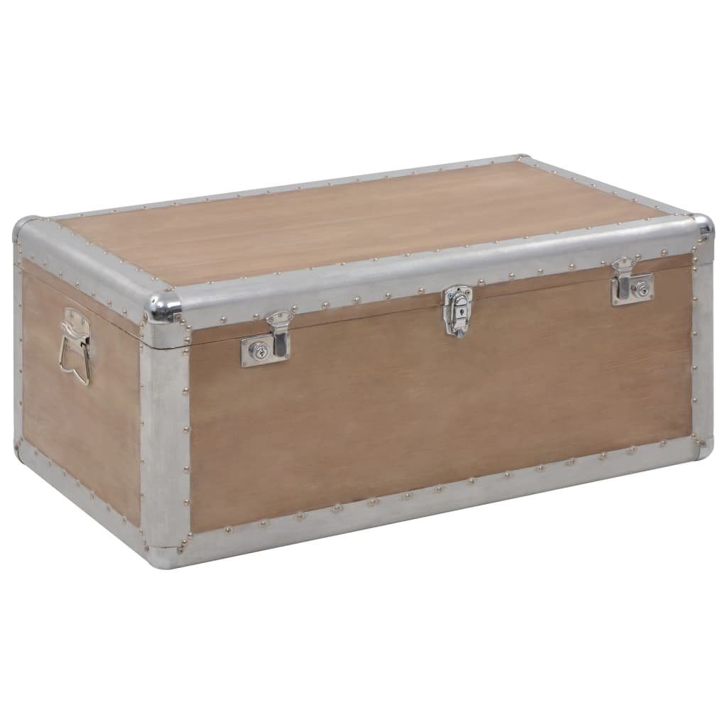 vidaXL Aufbewahrungsbox Aufbewahrungsbox Tannenholz Massiv 91x52x40 cm Braun
