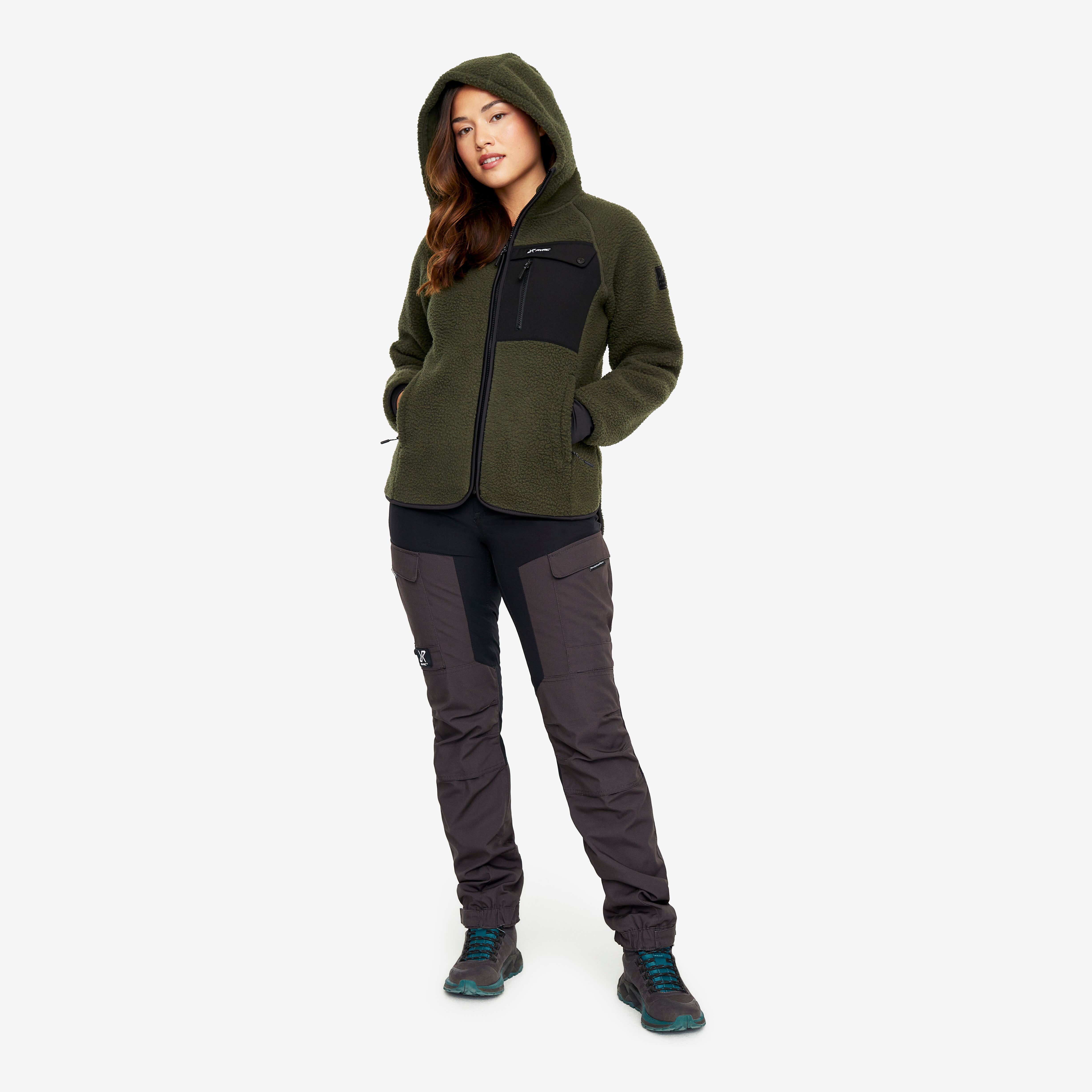 Sherpa Hoodie Femme Forest Night