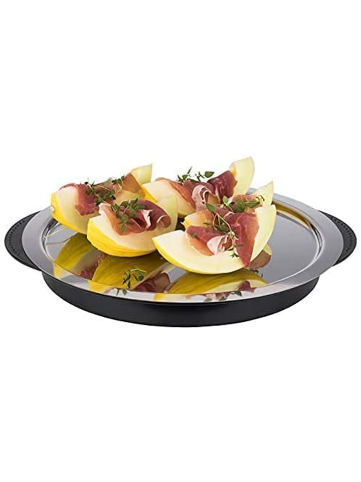 APS 6-tlg. Thermo Tablett Set in Schwarz/Transparent Ø 35 cm, H: 15 cm günstig kaufen onesize