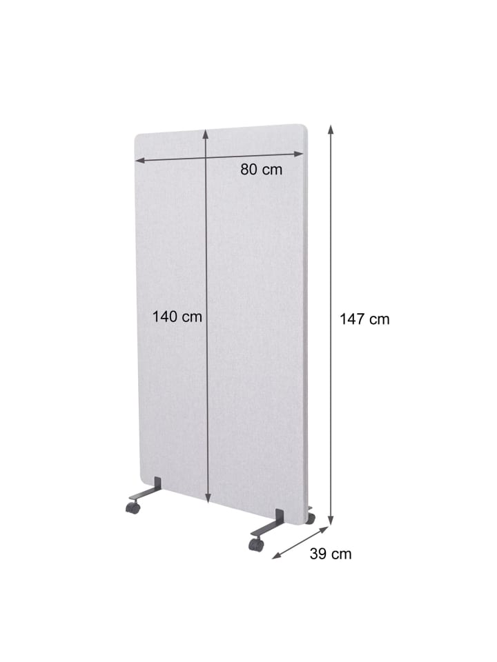 MCW Akustik-Trennwand G77, 147x80cm braun günstig kaufen onesize