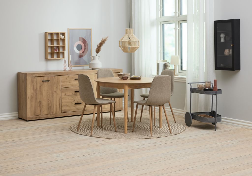 Cadeira de jantar BISTRUP Areia/Carvalho