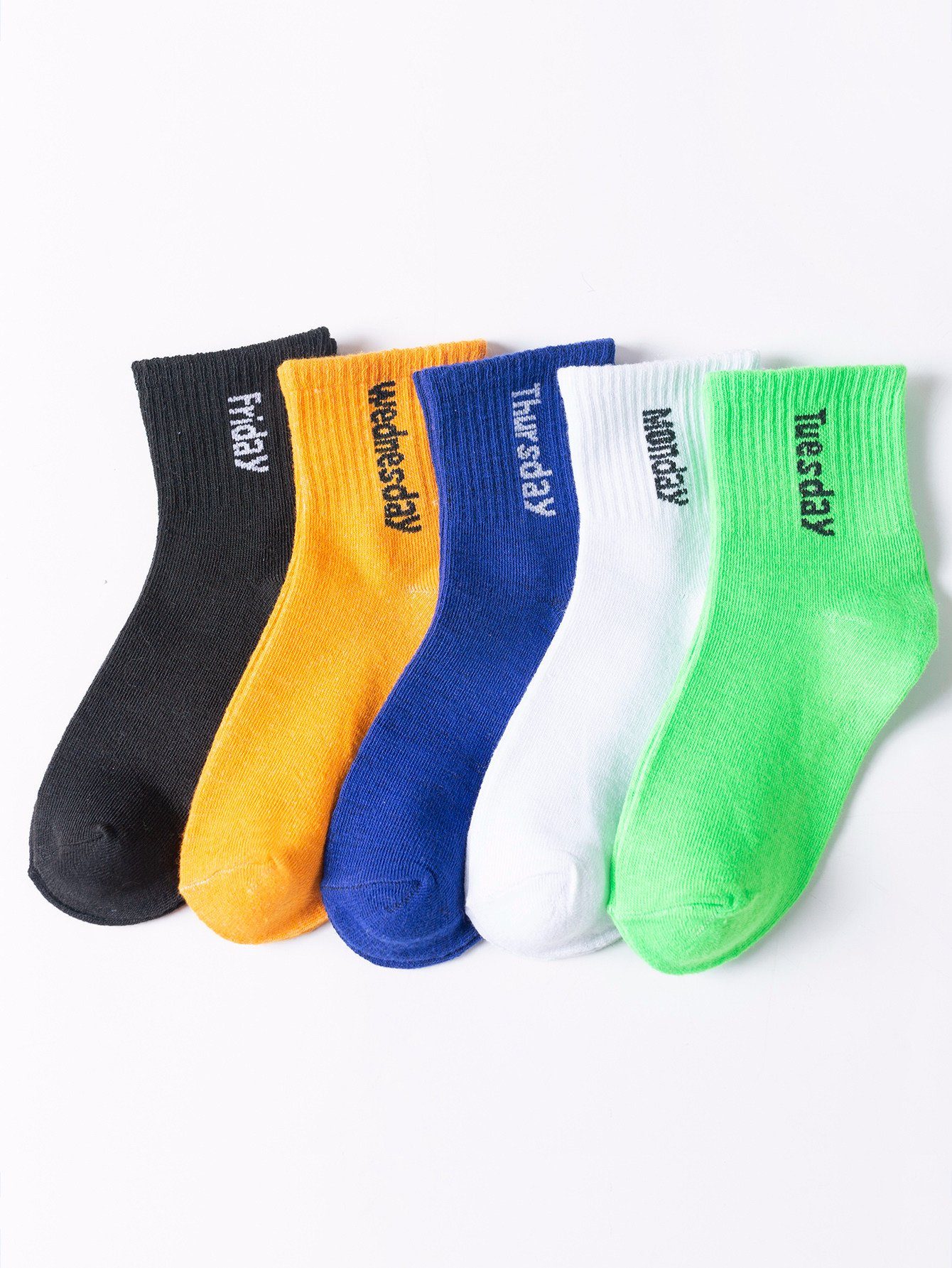 Blusmart Basicsocken Socken in 5 verschiedenen Farben (Set, 10-Paar, 5 Tage Socken) Atmungsaktive Socken aus Baumwolle