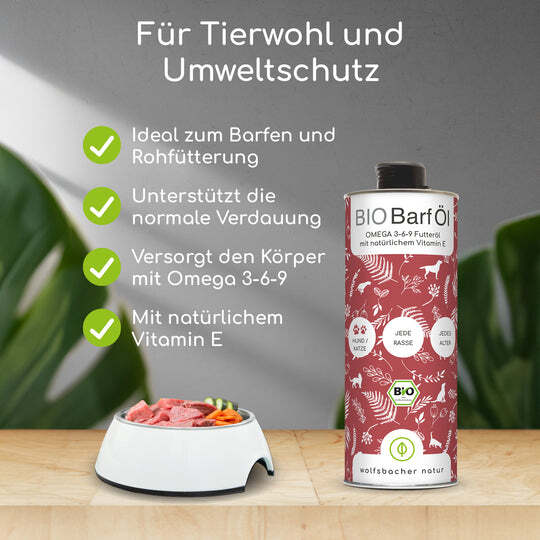Wolfsbacher Natur Ergänzungsfutter & Aufzucht Wolfsbacher Natur Bio Barf Öl 1 l