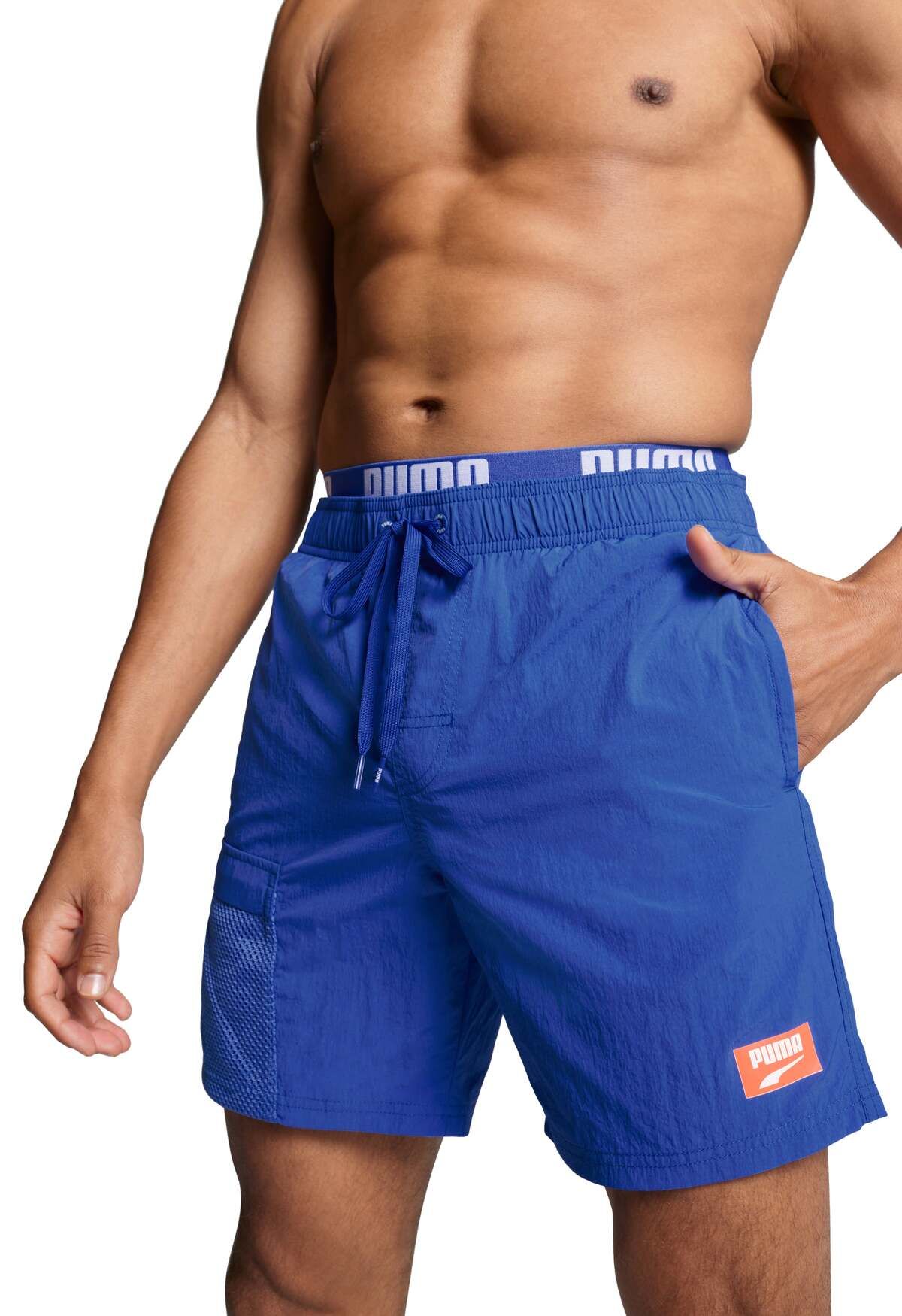 PUMA Benjamin Blue Mittellange Utility Schwimmhose