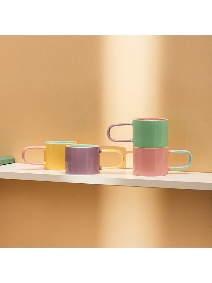 Homla Tasse ''Finko'' in Lila/ Mint/ Gelb - 300 ml günstig kaufen onesize