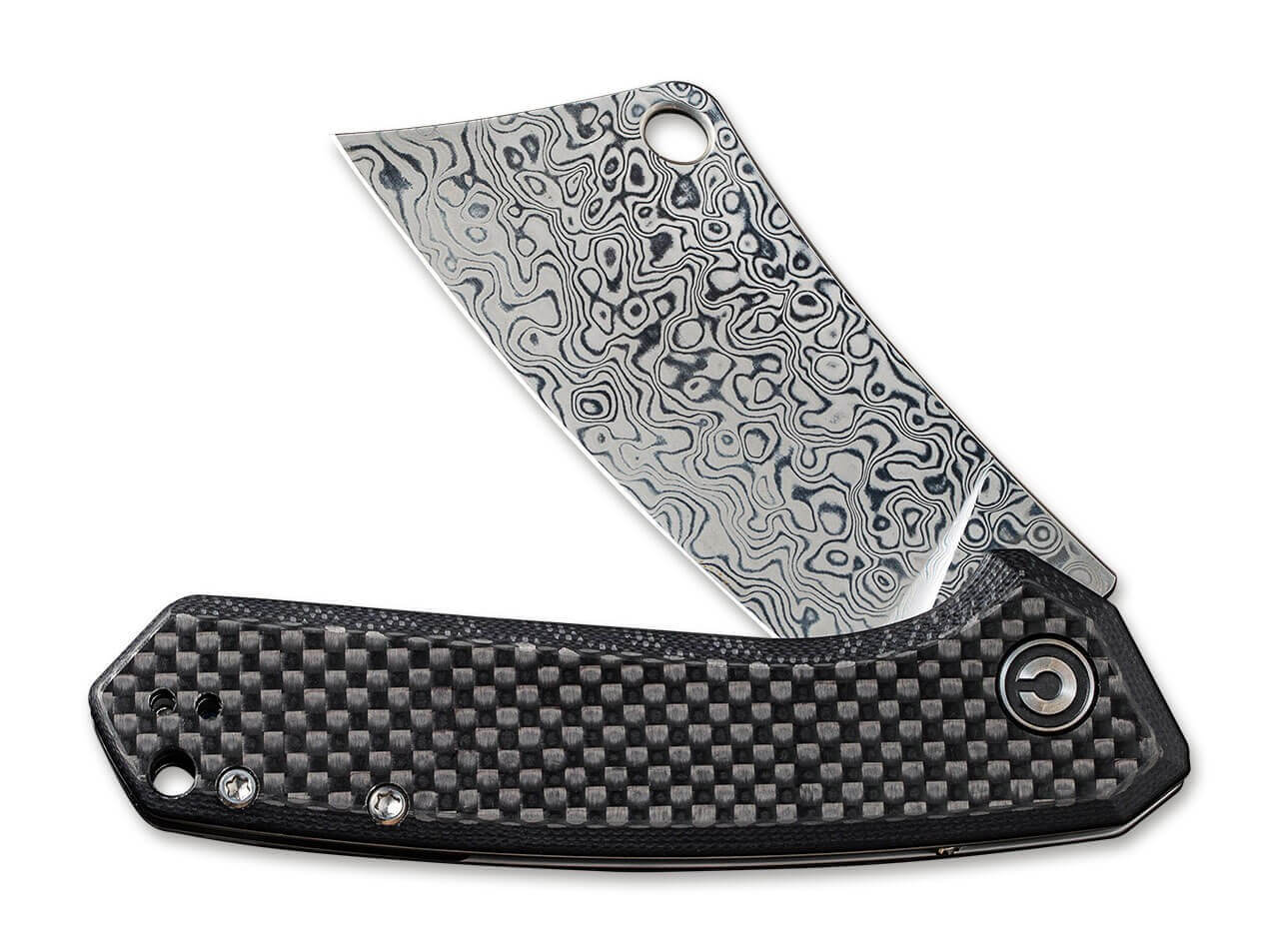 Mini Mastodon Damascus Carbon