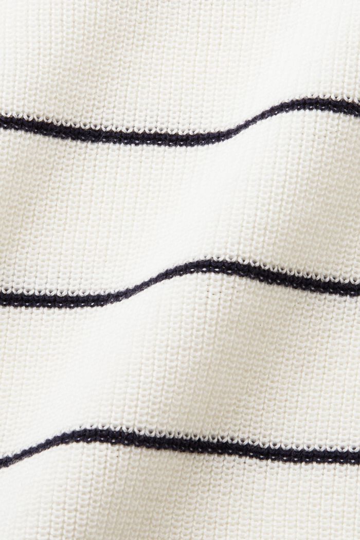 Gestreifter Baumwoll-Strickpullover