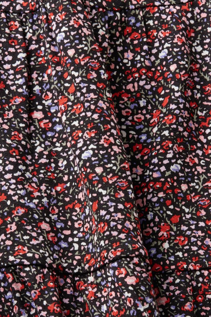 Midikleid aus Crêpe mit Allover-Muster