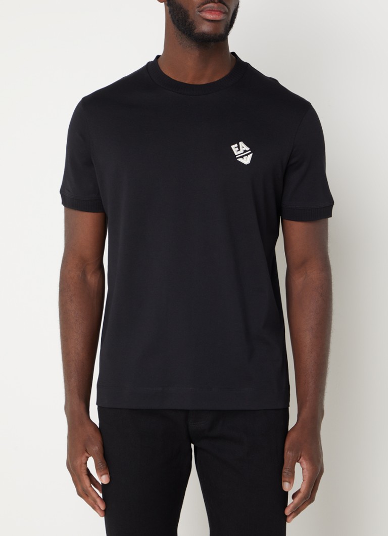 Tricou Emporio Armani cu logo brodat