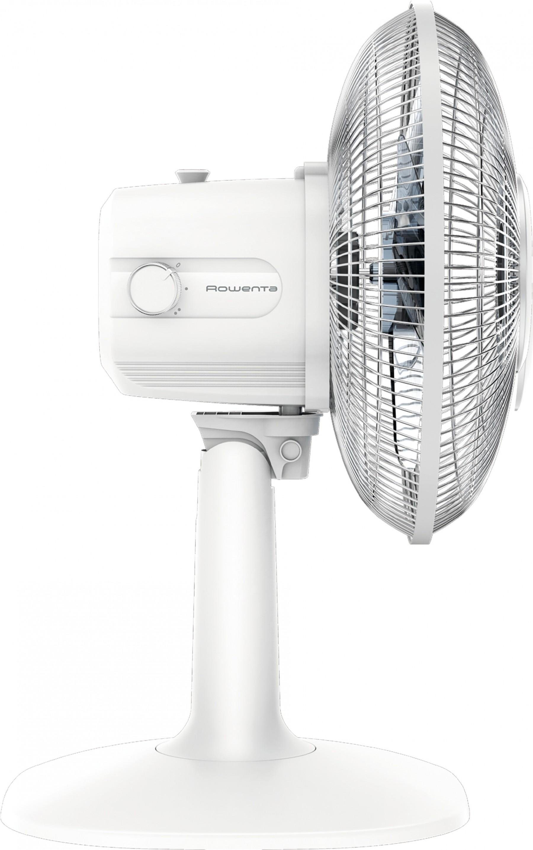 Rowenta Tischventilator VU 2310 Essential+ weiß, 2 Geschwindigkeitsstufen, oszillierend, leise
