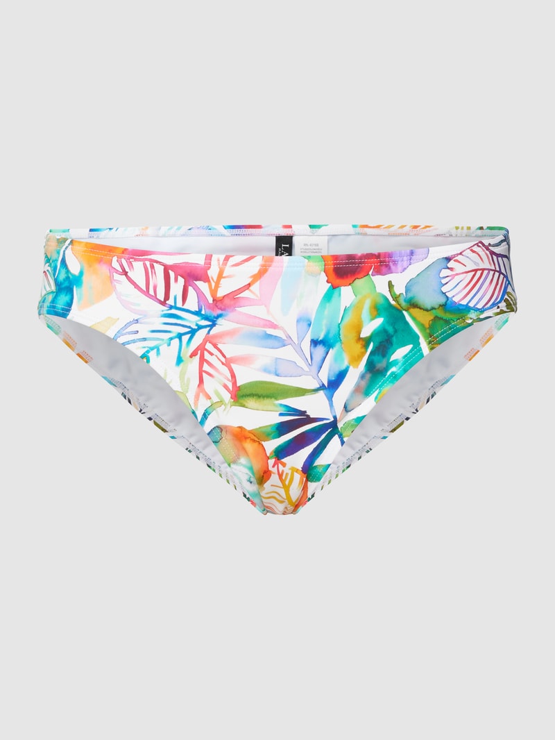 Bikini-Hose mit floralem Muster Modell 'Tropical Caribbean Print' in grün