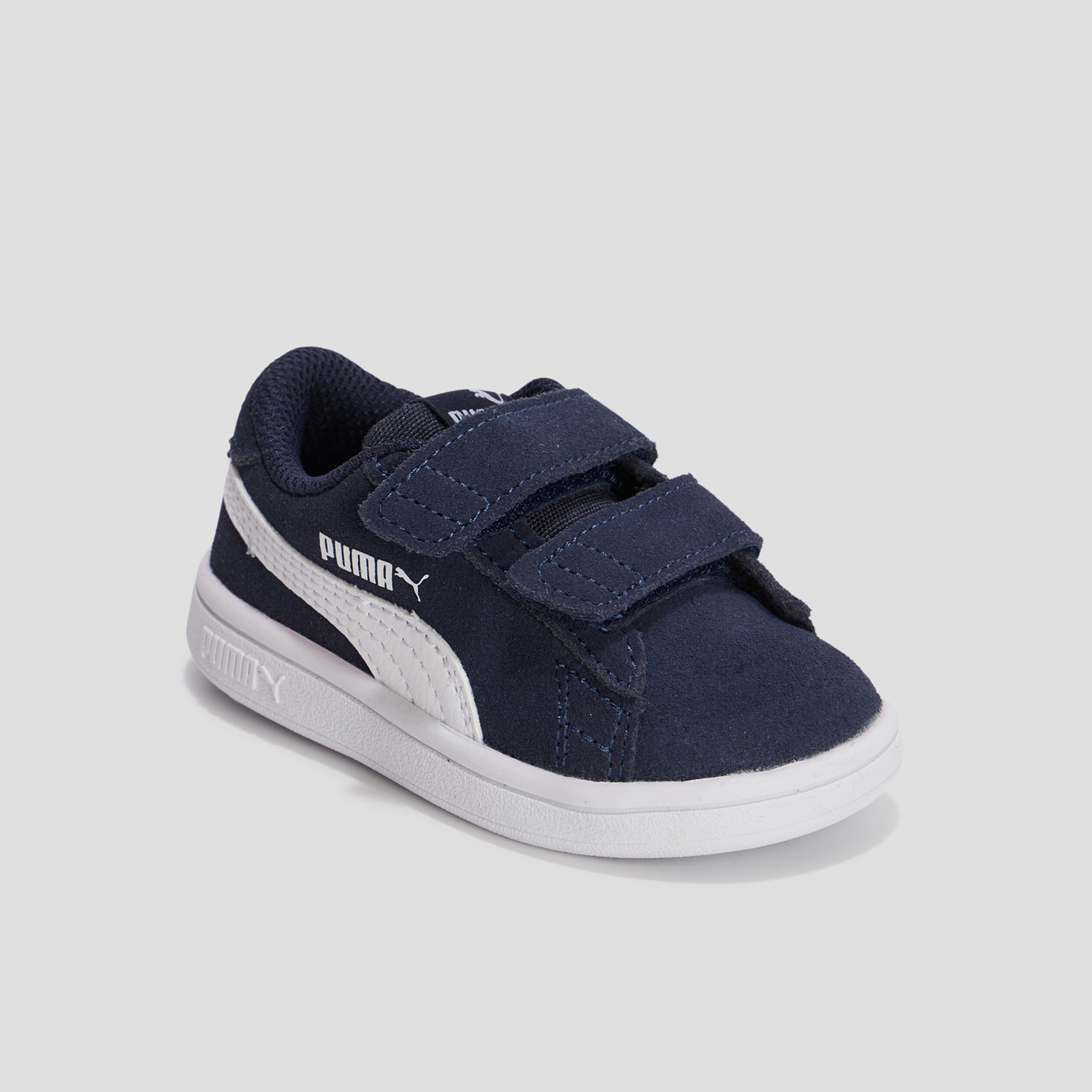 Tennis à scratchs Smash V2 Puma bleu marine bébé garçon | La Halle