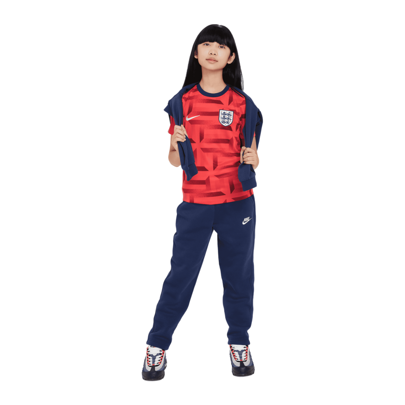 Nike England Prematch Shirt EM 2024 Kids Rot F660