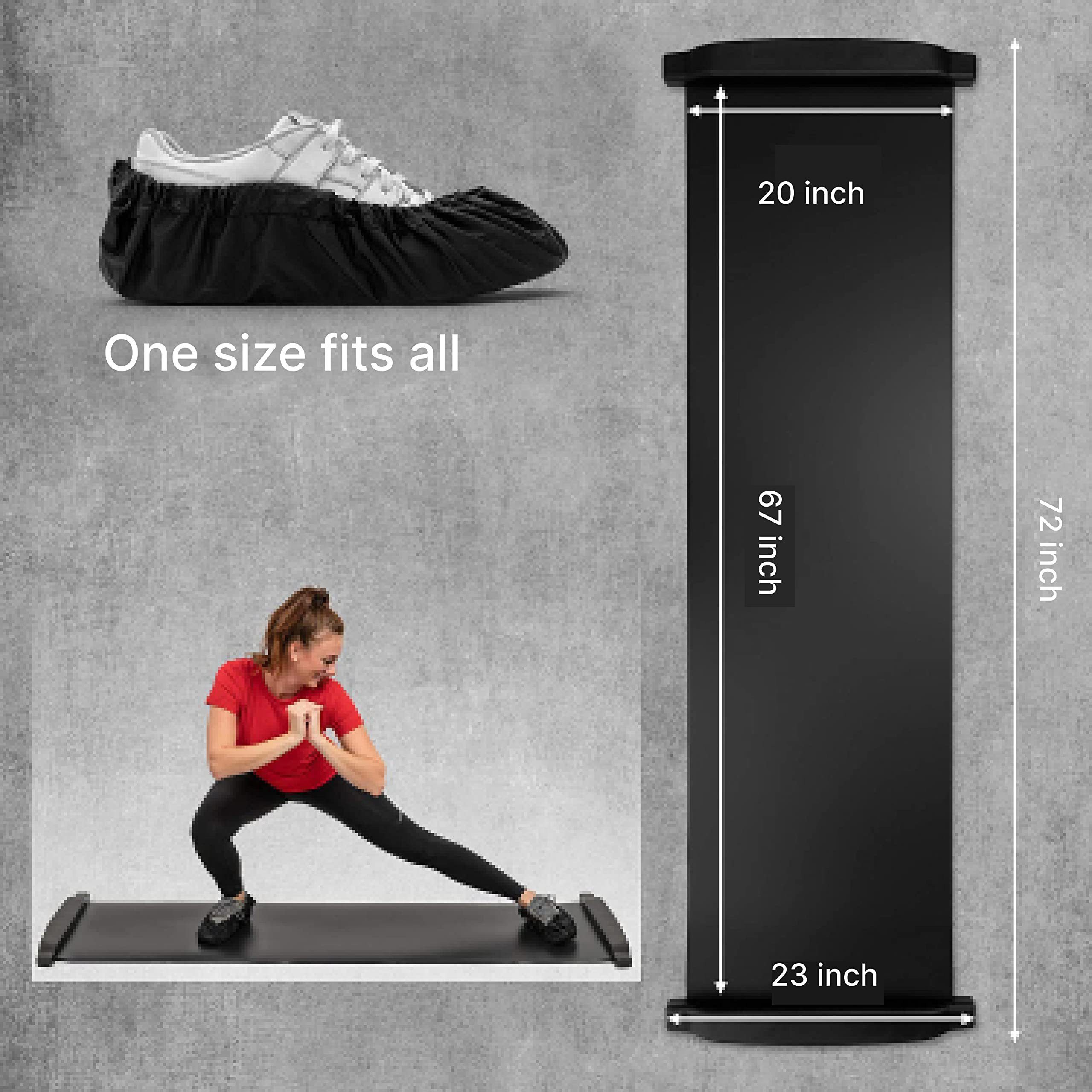 POWRX Mini-Stepper Slide Board f. Bein-, Potraining, Fitness u. Athletiktraining, Default Title