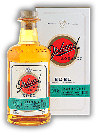 Opland Edel Madeira Cask Opland Edel Madeira Cask Nach dem Originalrezept der Oplandske Spritfabrik, die im Jahr 1872 gegründet wurde. 0,5	 Liter - Vol 41,5%