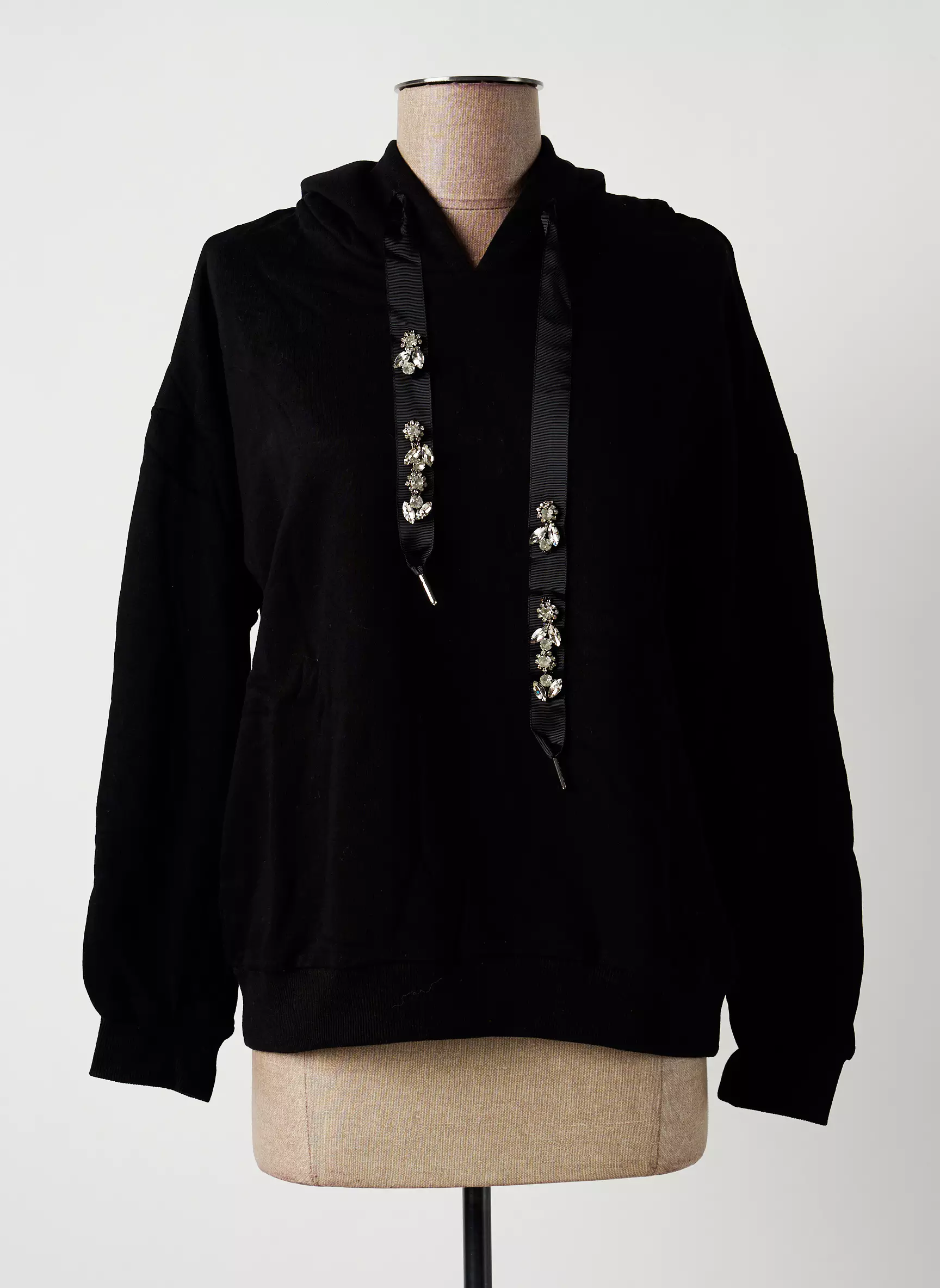 Mon Petit Bikini Sweat Capuche Femme couleur noir