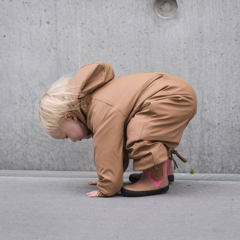 aarhus rain suit wool caramel - Braun