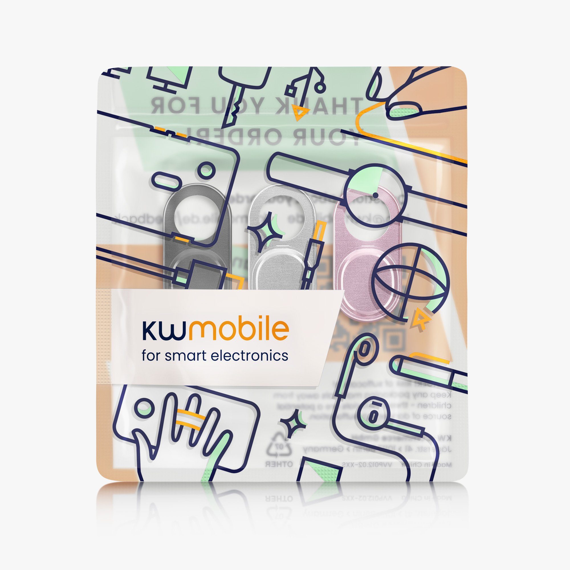 kwmobile Webcam Abdeckung für Tablet Laptop Notebook u.a. Webcam (3x Kamera Cover ultra dünn - Metall Schutz Schieber Slider)