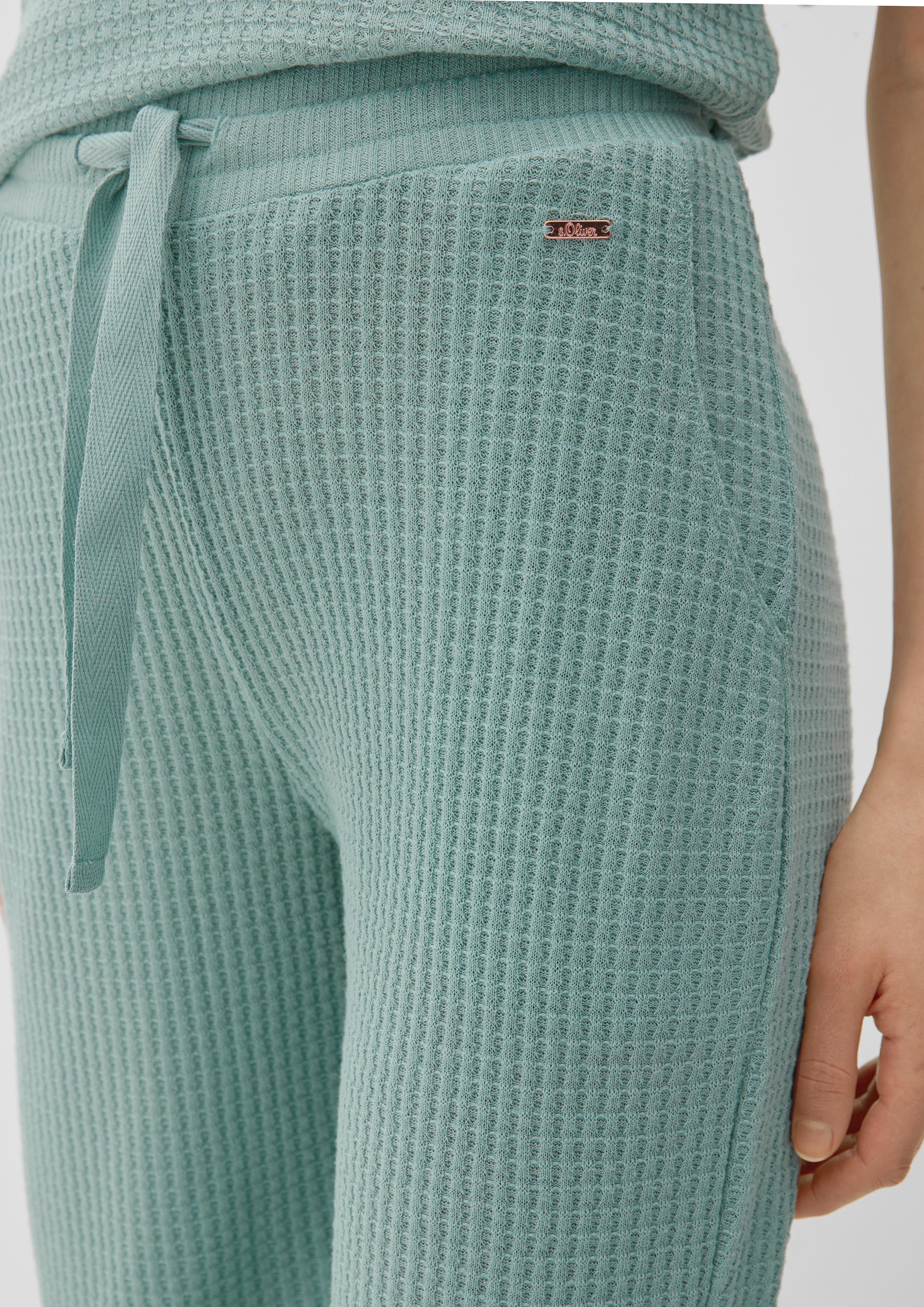 Pyjamahose in Waffelpiqué-Struktur  6007848-6200