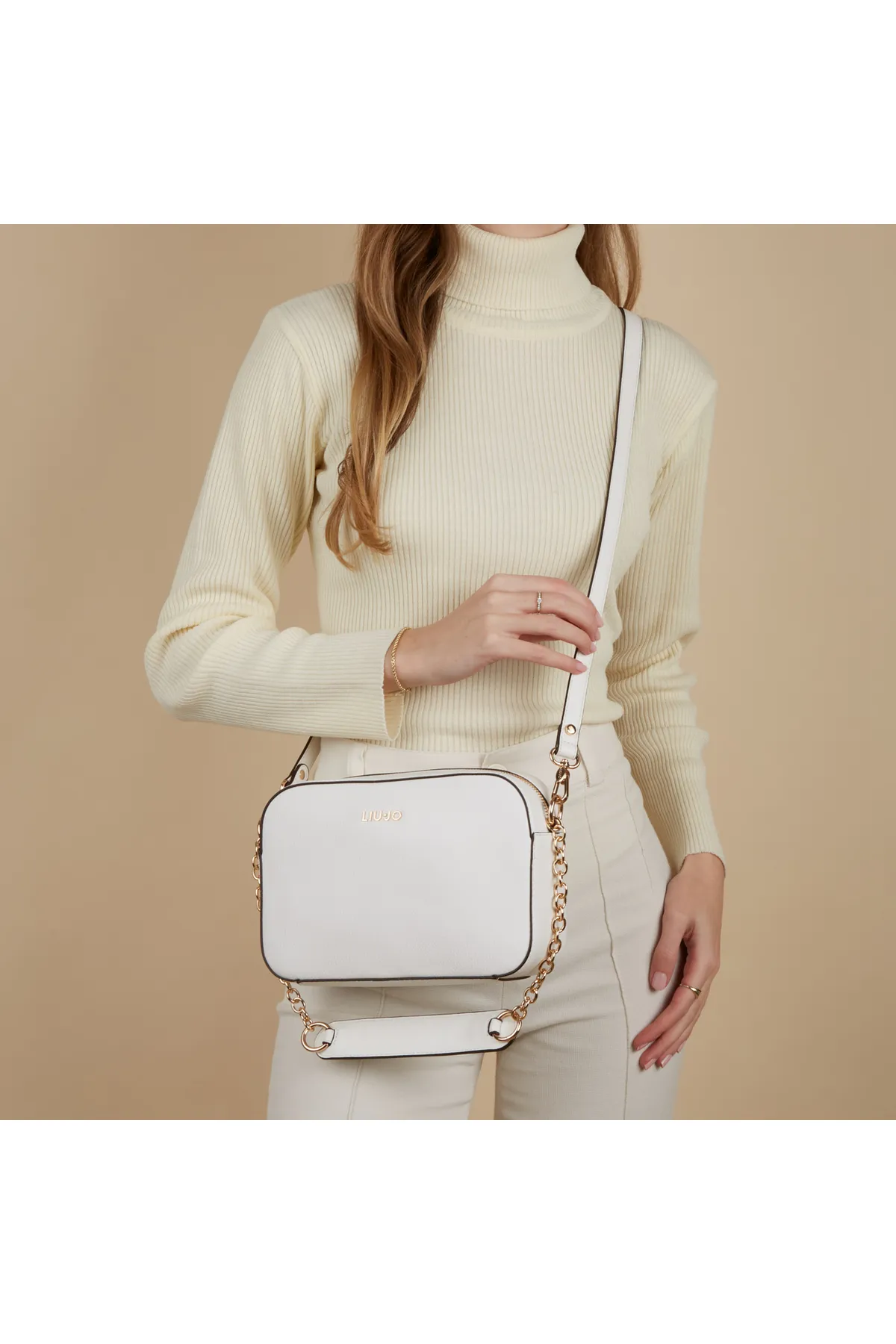 1'ASLAN  Liu Jo Jorah Damen Schultertasche Weiß Aa4093e0037-1065