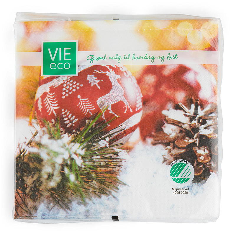 Vie Eco Servietter 20-pk 33x33 cm, julemotiv