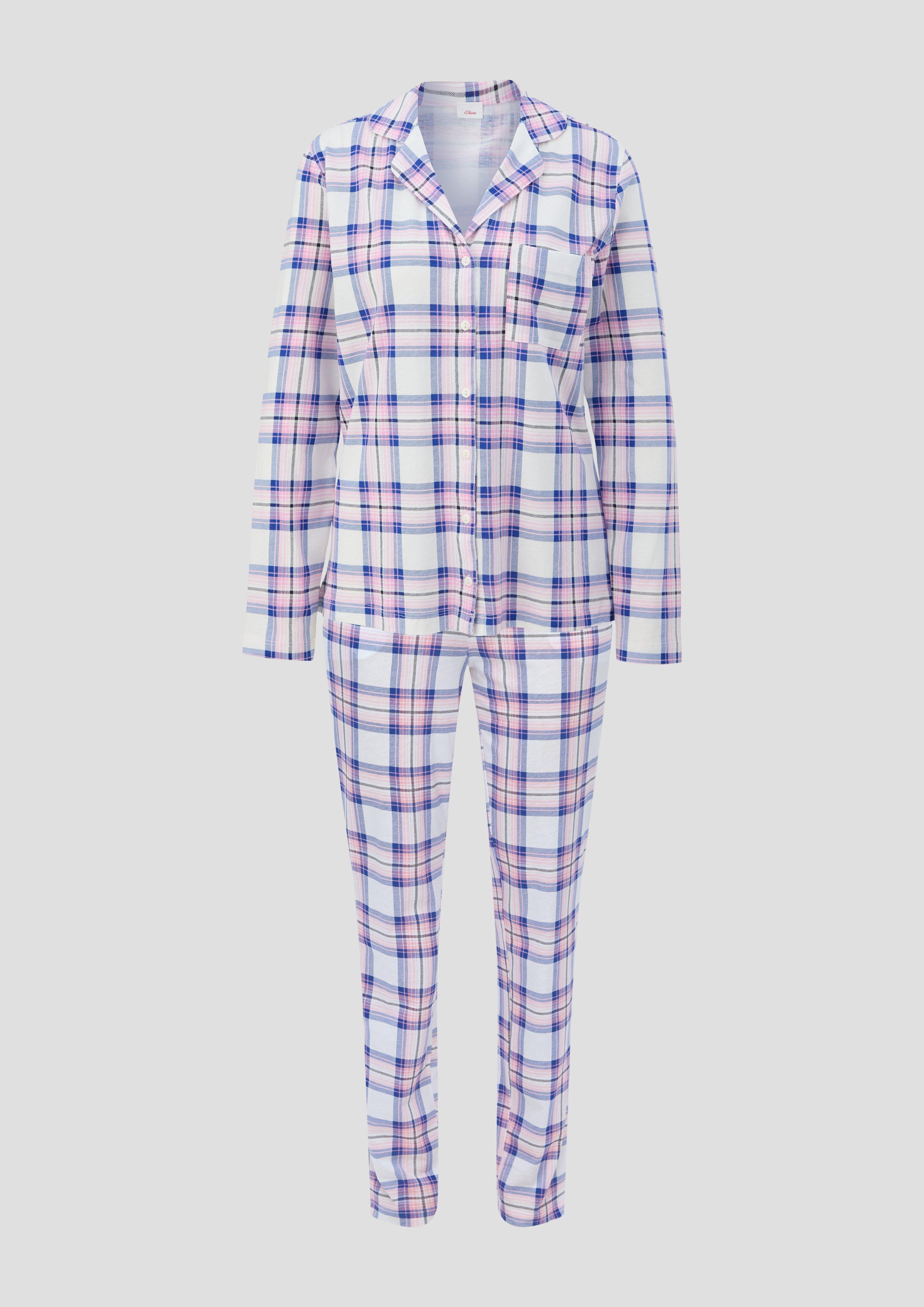Kurzes Pyjama-Set mit Karo-Muster  6009455-9388