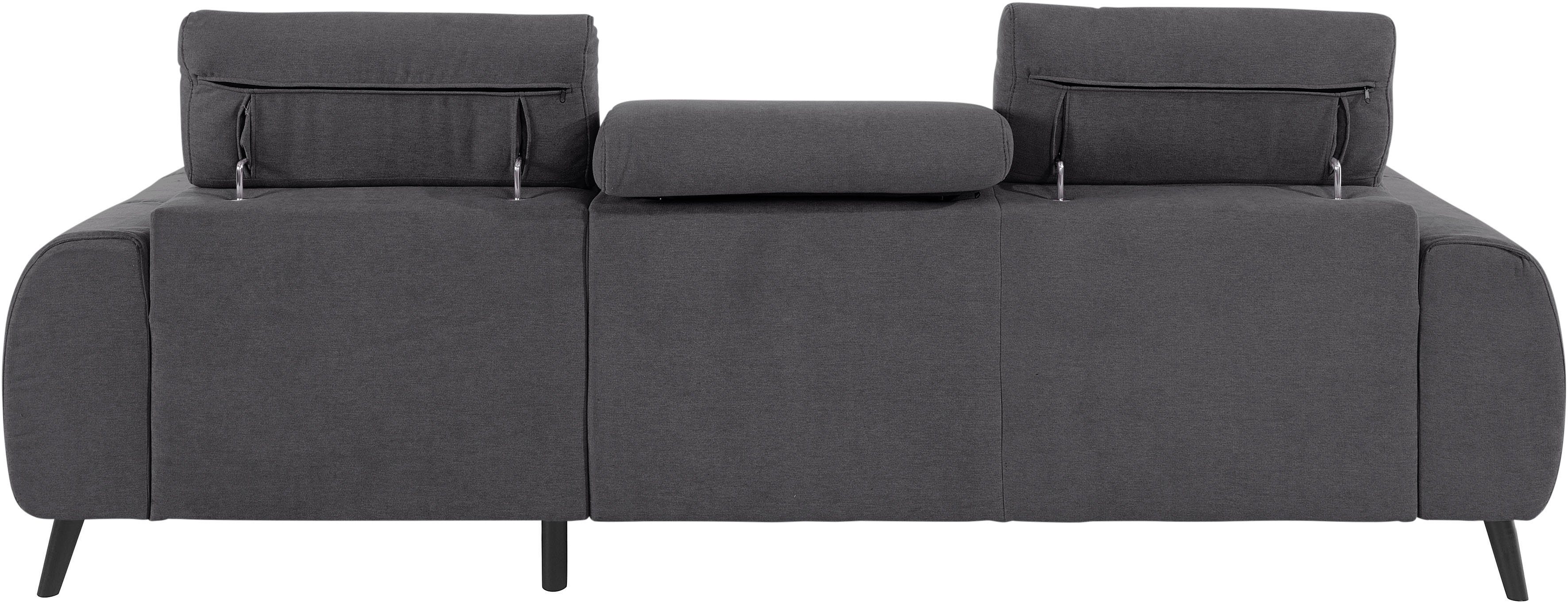 COTTA Ecksofa Mia, 3-tlg.-Kissen-Set, Recamiere, wahlweise mit oder ohne RGB-Beleuchtung