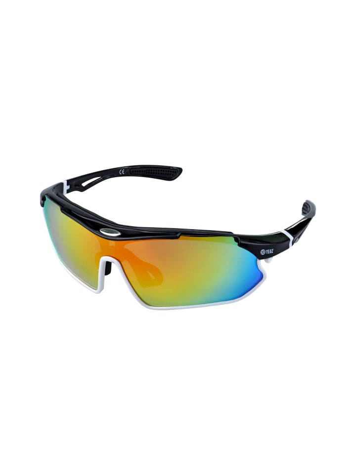 YEAZ SUNRAY Sport-Sonnenbrille schwarz/weiß/rot in schwarz günstig kaufen onesize