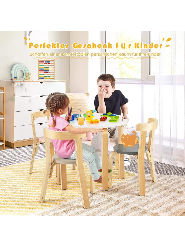 COSTWAY Sitzgruppe 5 tlg. Set in Beige günstig kaufen onesize