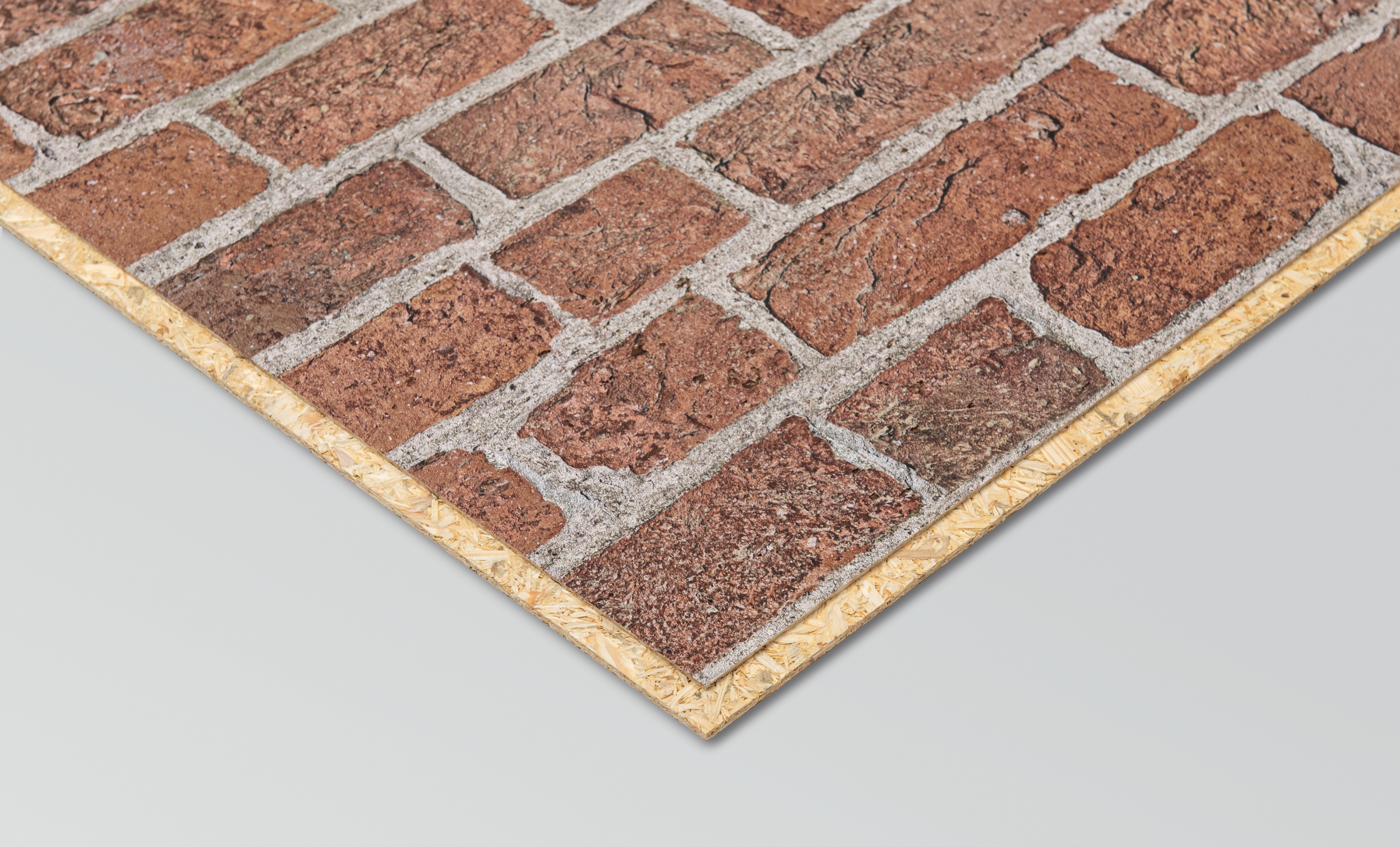EGGER Wandpaneel Decowall DO004 Wismar Backstein, BxL: 66,00x125,00 cm, (3-tlg) digital bedruckte OSB Platte