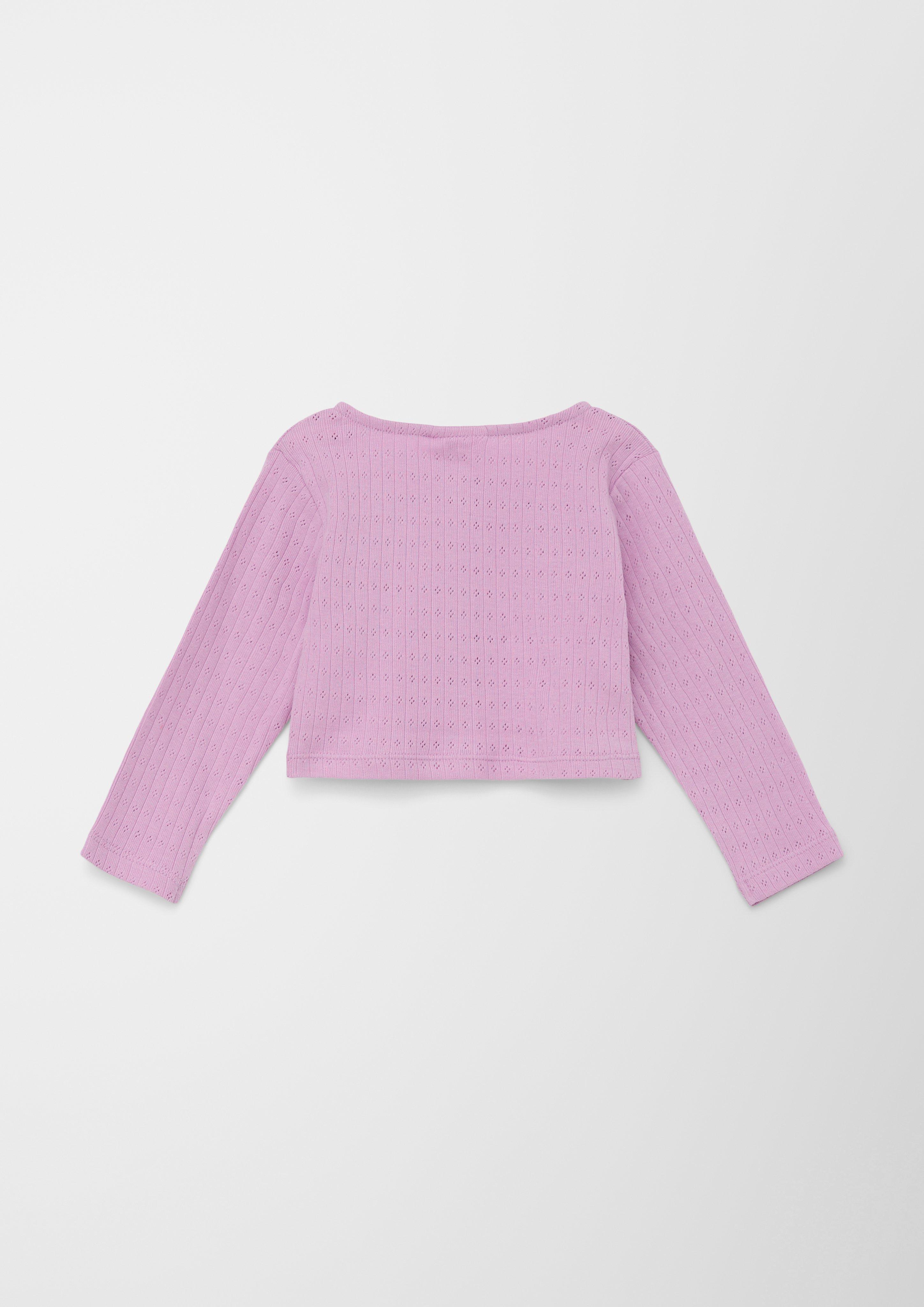 Strick-Cardigan mit Lochmuster  2128784-4443
