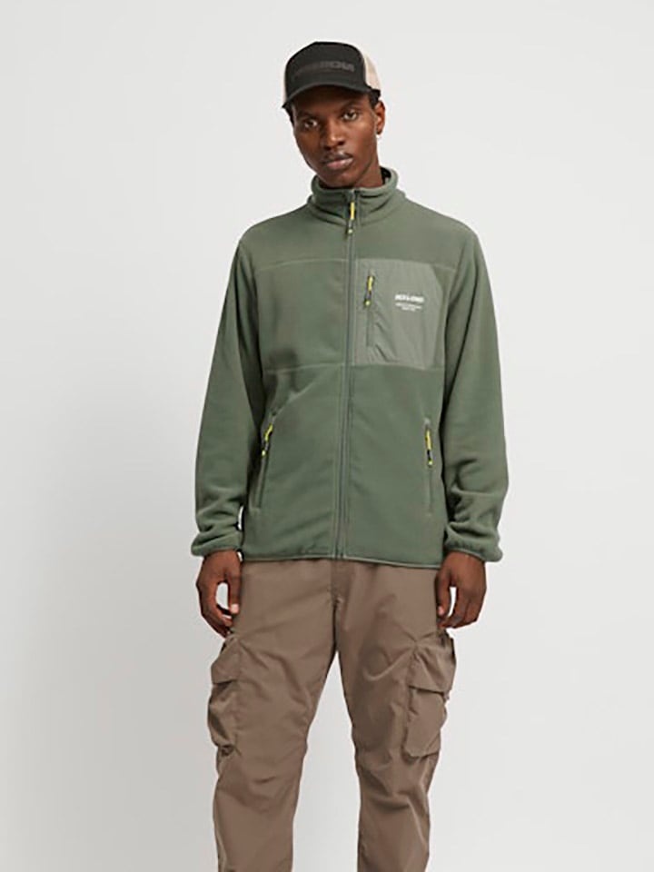 Jack & Jones Fleecejacke in Grün günstig kaufen