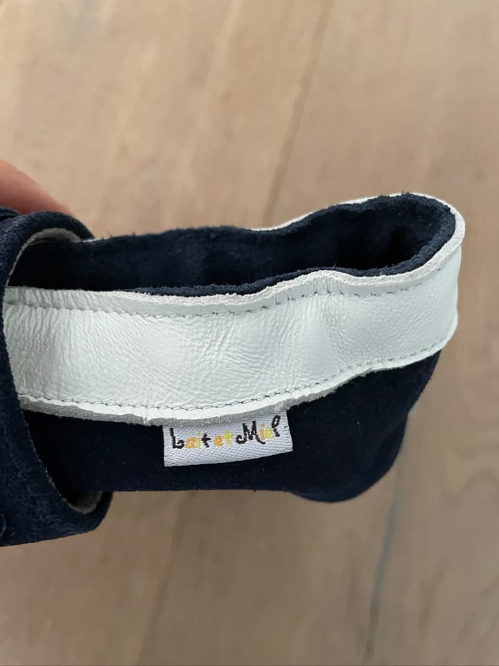 Lait et Miel Leder-Krabbelschuhe in Dunkelblau günstig kaufen 27/28