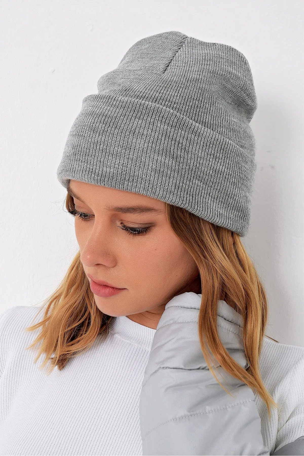 Trend Alaçatı Stili  Mütze - Grau - Unifarben